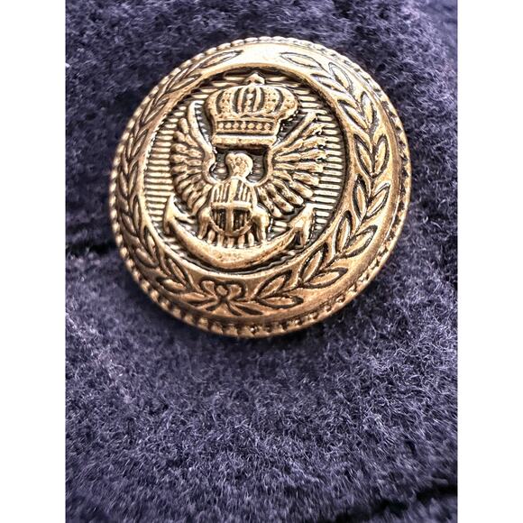 Vintage Young Gallery Navy Wool Military Coat Women’s Size 8 Double Breasted - Picture 5 of 9